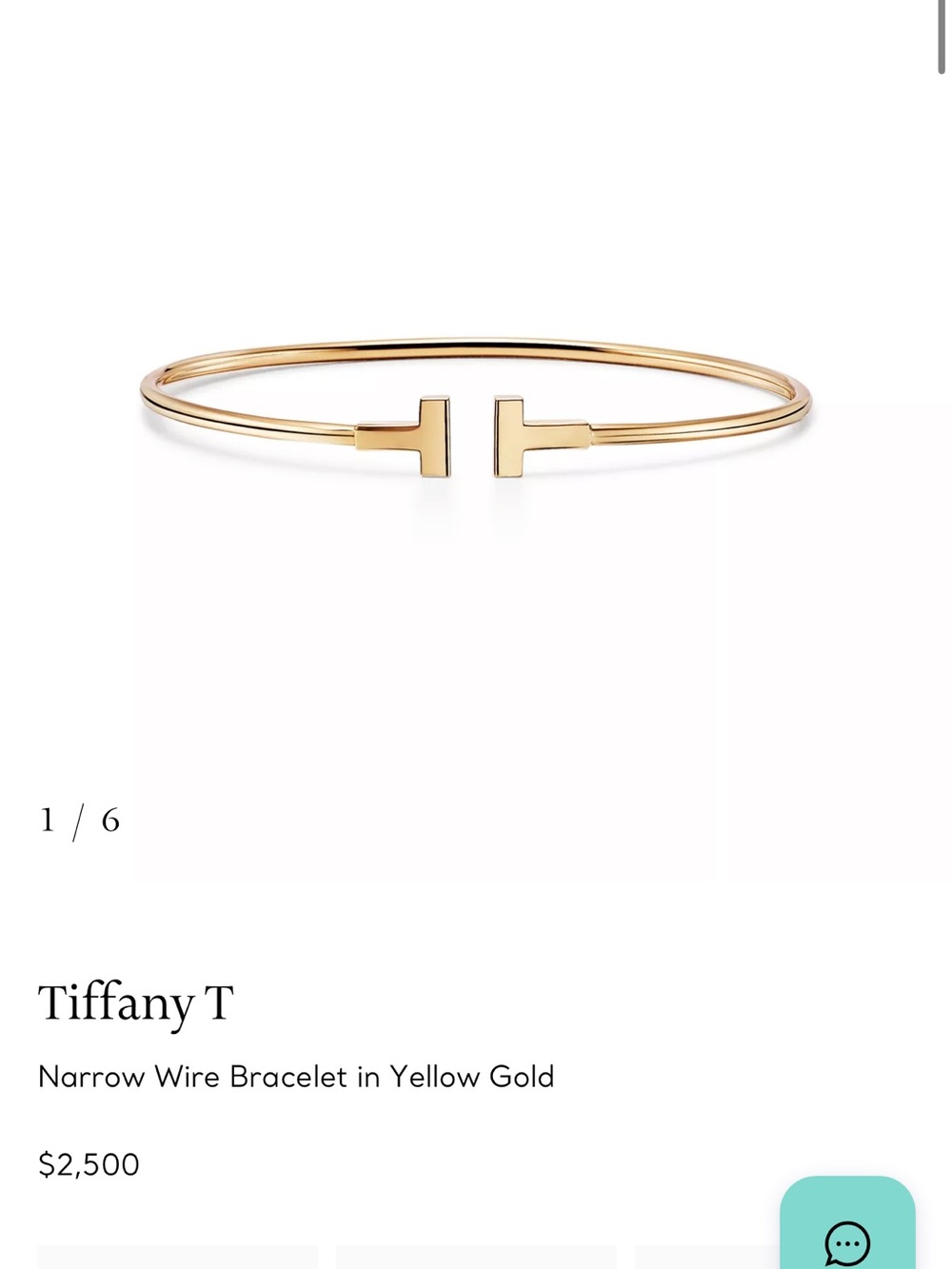 Tiffany & Co. Yellow Gold T Wire Cuff Bracelet (Medium) 18k Yellow Gold - Picture 7 of 9
